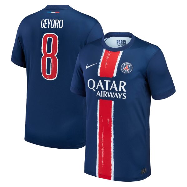 Exklusive psg nike heimstadiontrikot 2024-25 mit geyoro 8-aufdruck Kollektion – Premium Paris Saint Germain Trikots