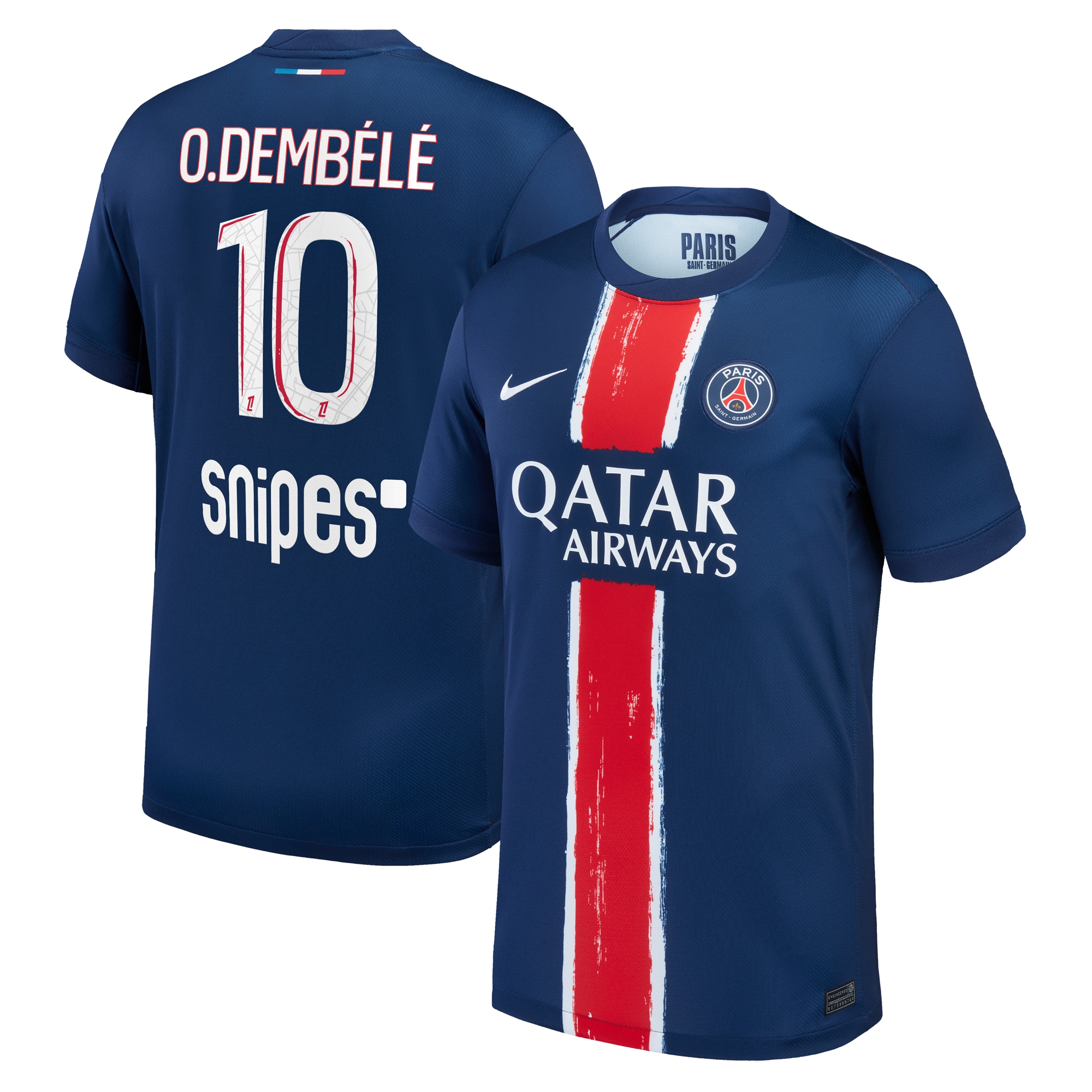 Exklusive psg nike heimstadiontrikot 2024-25 mit o.dembele 10-aufdruck Kollektion – Premium Paris Saint Germain Trikots