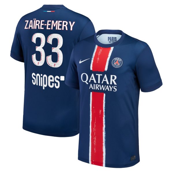 Exklusive psg nike heimstadiontrikot 2024-25 mit zaire-emery 33-aufdruck Kollektion – Premium Paris Saint Germain Trikots