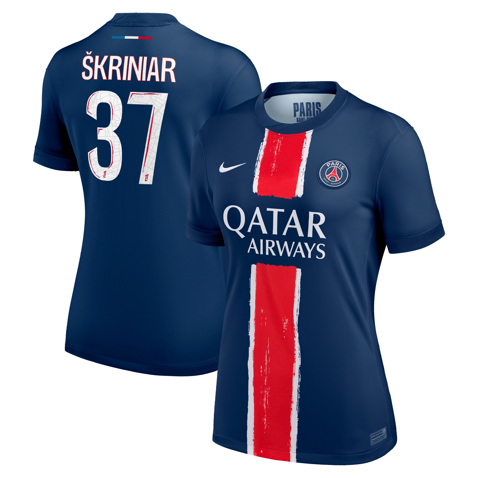 Exklusive psg nike heimstadiontrikot 2024-25 – damen mit skriniar 37-aufdruck Kollektion – Premium Paris Saint Germain Trikots
