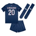 Exklusive psg nike mini-heimtrikot 2024–25 – kleine kinder mit g.moscardo 20-aufdruck Kollektion – Premium Paris Saint Germain Trikots