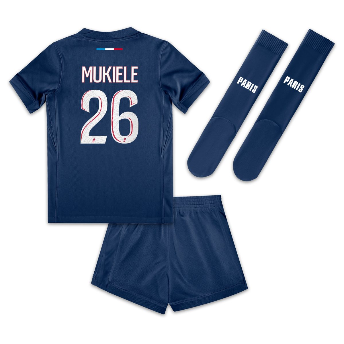 Exklusive psg nike mini-heimtrikot 2024–25 – kleine kinder mit mukiele 26-aufdruck Kollektion – Premium Paris Saint Germain Trikots