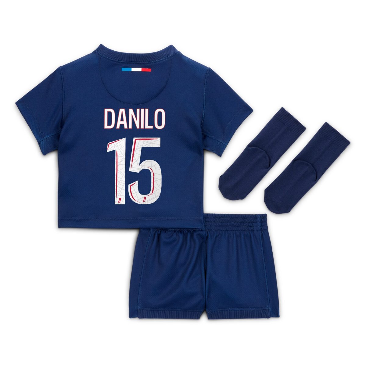 Exklusive psg nike mini-heimtrikot 2024–25 – säuglings mit danilo 15-aufdruck Kollektion – Premium Paris Saint Germain Trikots