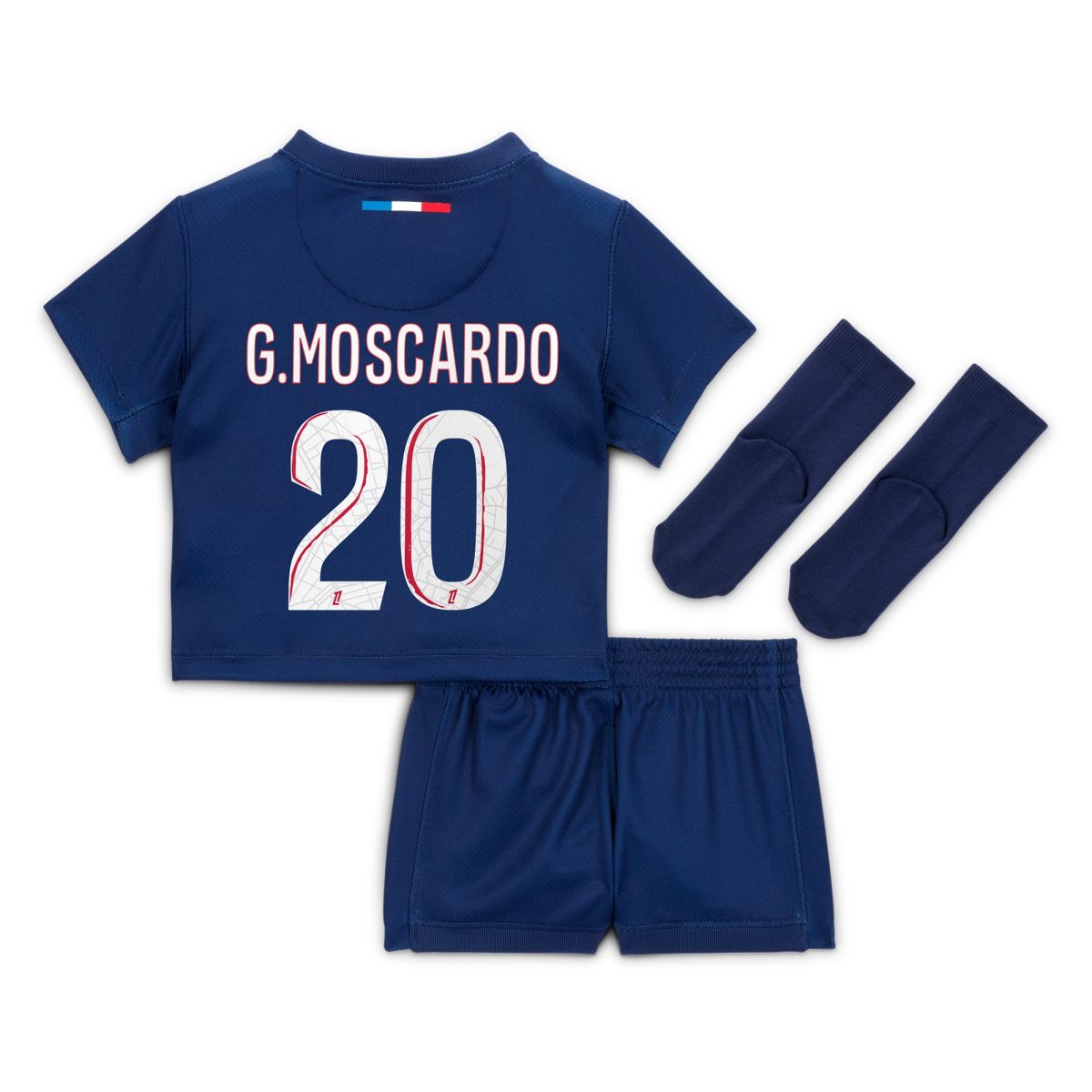 Exklusive psg nike mini-heimtrikot 2024–25 – säuglings mit g.moscardo 20-aufdruck Kollektion – Premium Paris Saint Germain Trikots