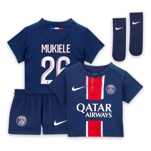 Exklusive psg nike mini-heimtrikot 2024–25 – säuglings mit mukiele 26-aufdruck Kollektion – Premium Paris Saint Germain Trikots