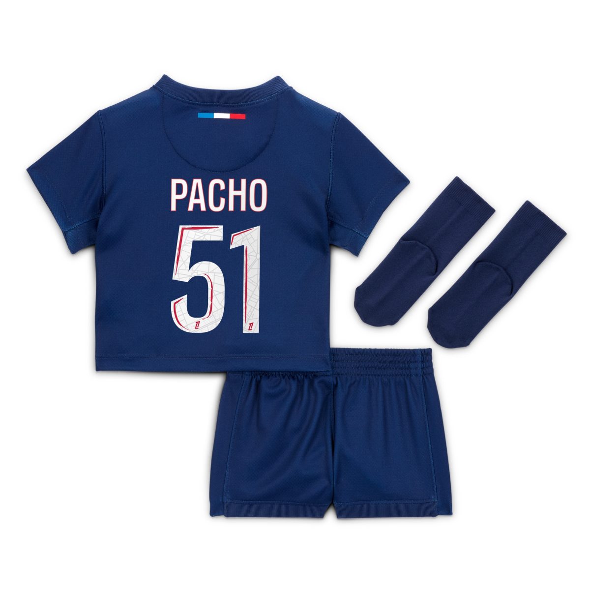 Exklusive psg nike mini-heimtrikot 2024–25 – säuglings mit pacho 51-aufdruck Kollektion – Premium Paris Saint Germain Trikots