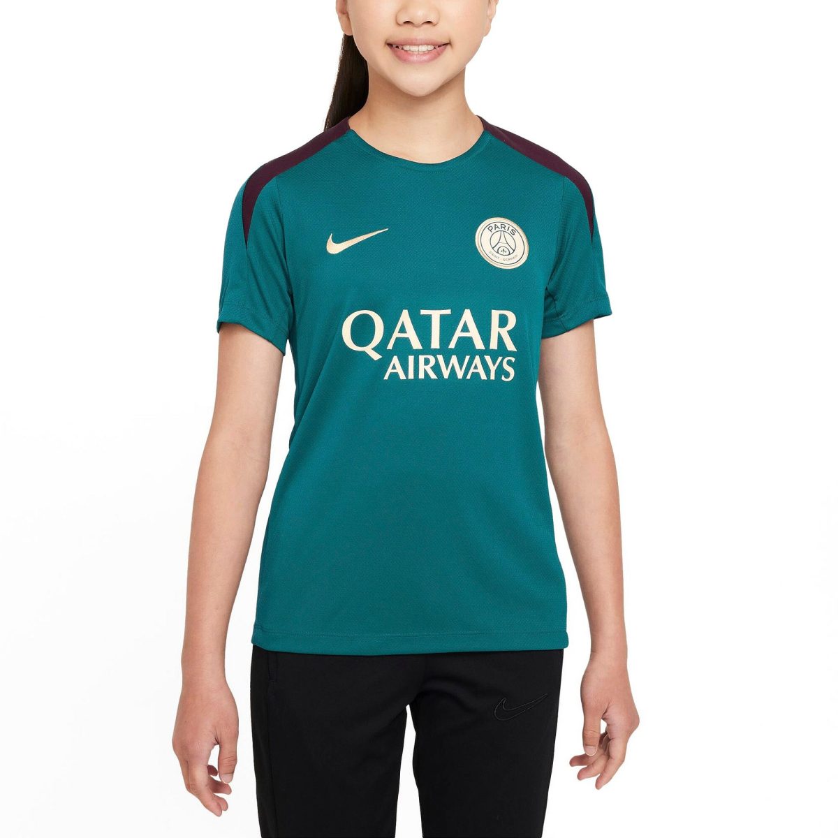 Exklusive psg nike strike trainingsoberteil – blaugrün – kinder Kollektion – Premium Paris Saint Germain Trikots