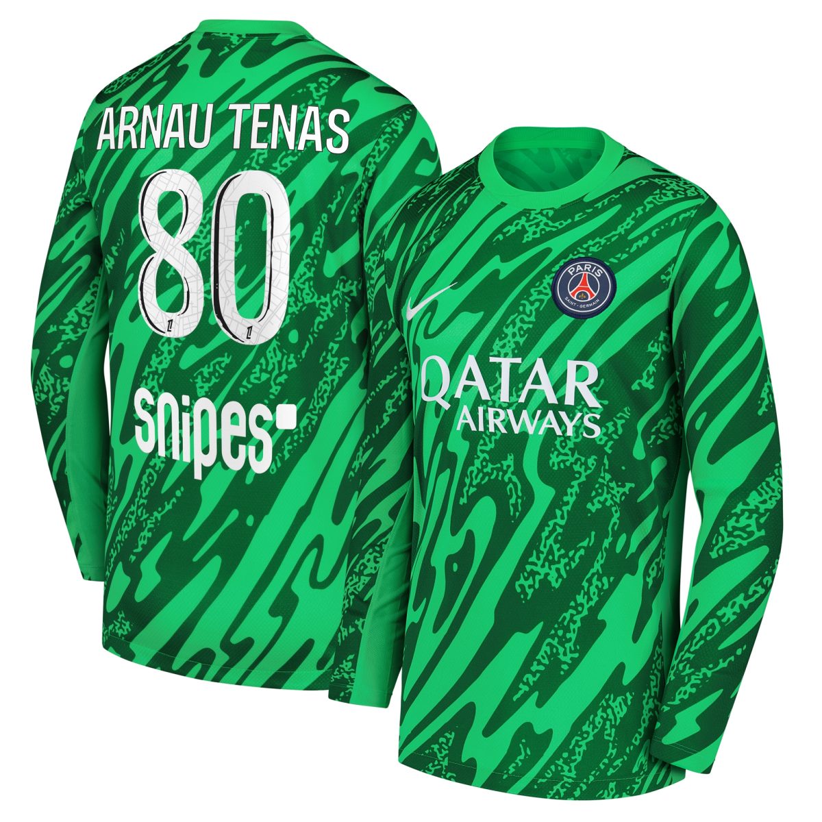 Exklusive psg nike torwart-stadiontrikot 2024-25 – kinder mit arnau tenas 80-aufdruck Kollektion – Premium Paris Saint Germain Trikots