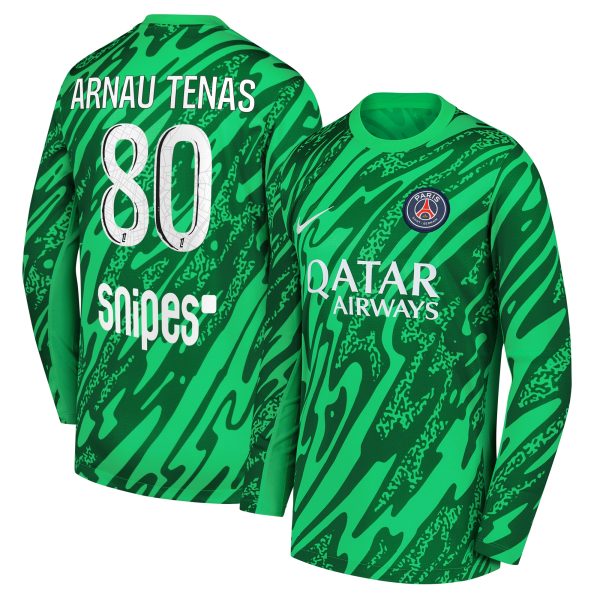 Exklusive psg nike torwart-stadiontrikot 2024-25 – kinder mit arnau tenas 80-aufdruck Kollektion – Premium Paris Saint Germain Trikots