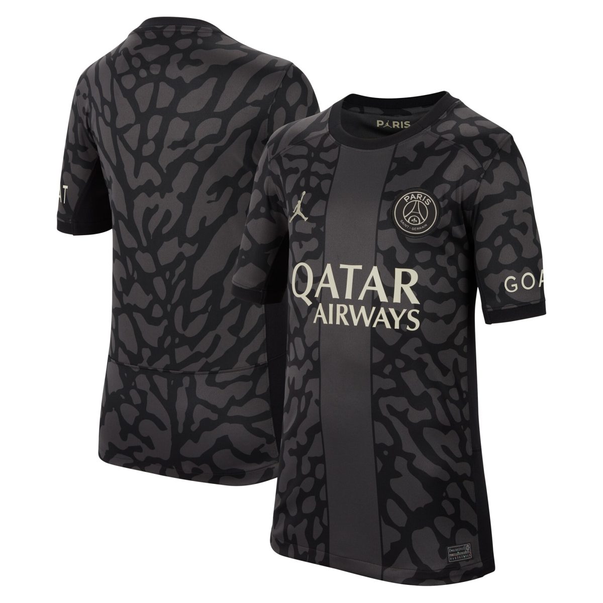 Exklusive psg x jordan drittes stadiontrikot 2023-24 – kinder mit personalisieren druck Kollektion – Premium Paris Saint Germain Trikots