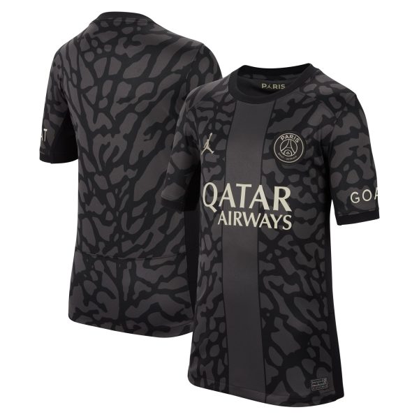 Exklusive psg x jordan drittes stadiontrikot 2023-24 – kinder mit personalisieren druck Kollektion – Premium Paris Saint Germain Trikots