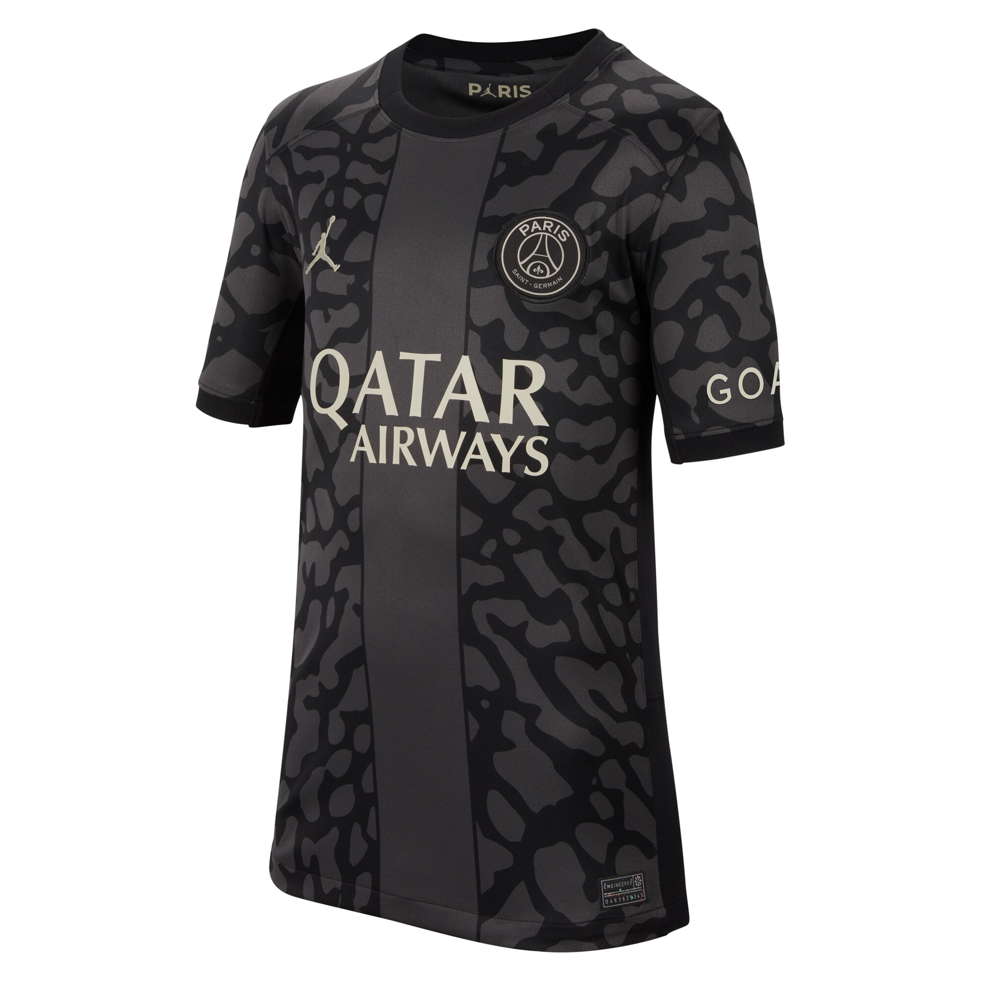 Exklusive psg x jordan drittes stadiontrikot 2023-24 – kinder mit personalisieren druck Kollektion – Premium Paris Saint Germain Trikots