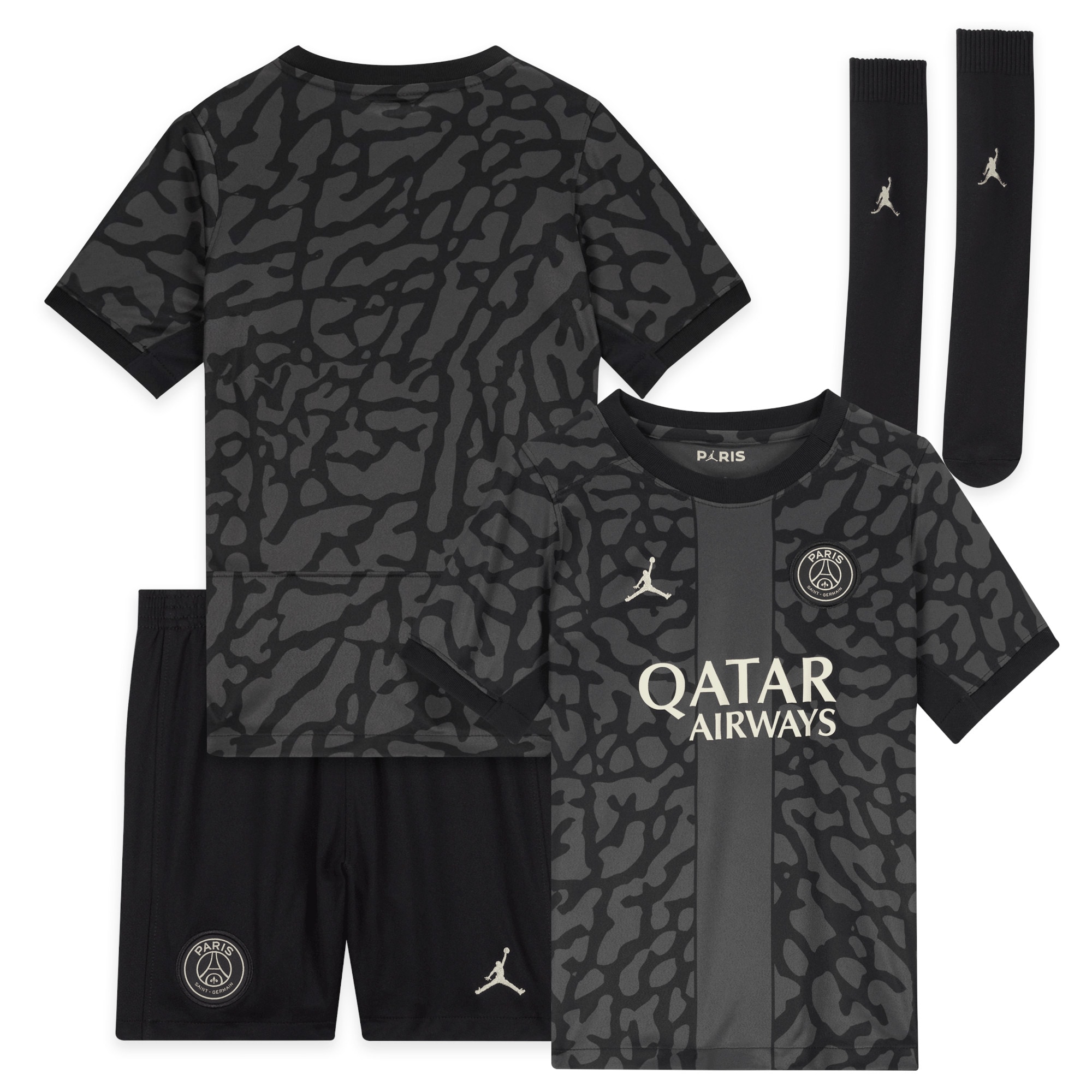 Exklusive psg x jordan drittes stadiontrikot 2023-24 – kleine kinder mit personalisieren druck Kollektion – Premium Paris Saint Germain Trikots