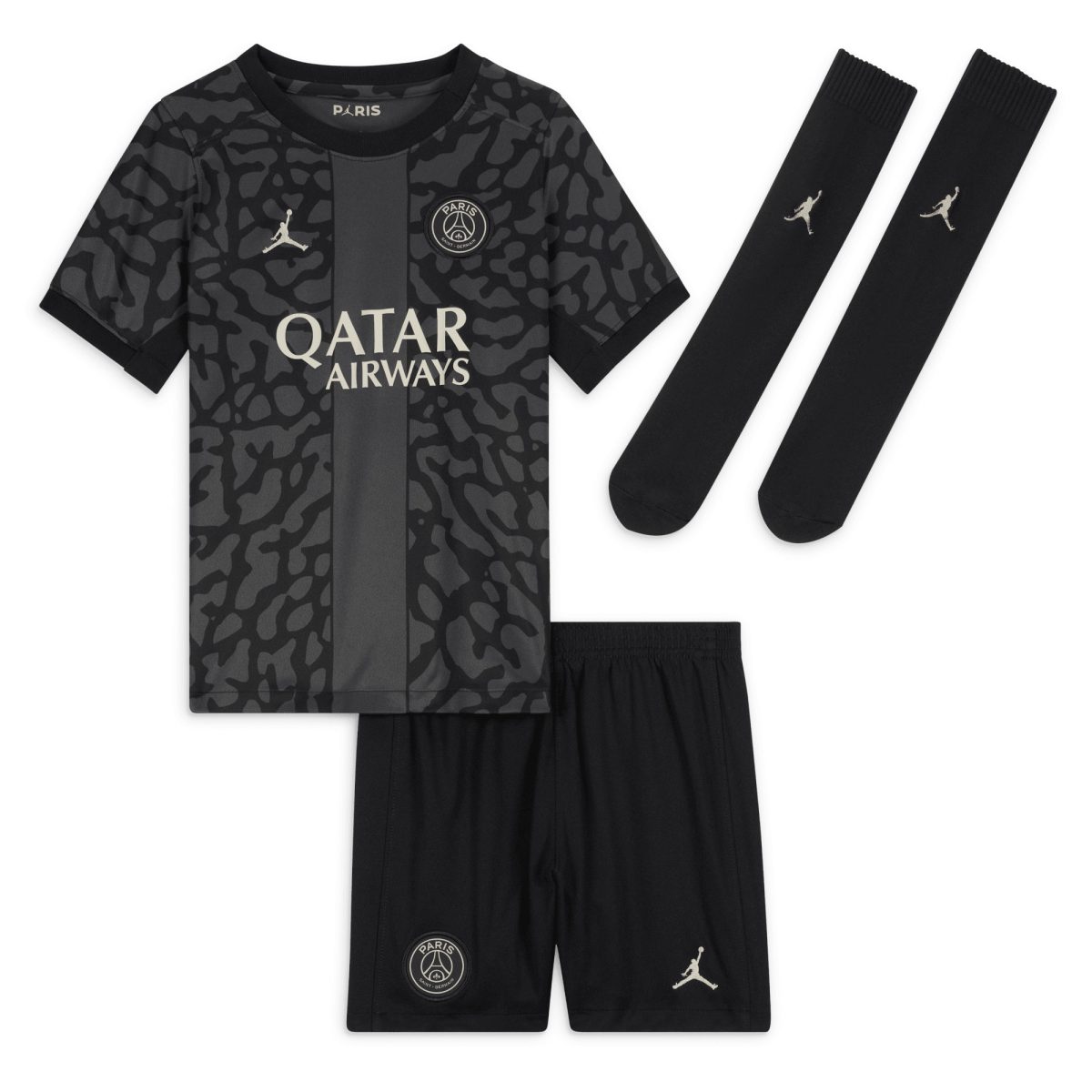 Exklusive psg x jordan drittes stadiontrikot 2023-24 – kleine kinder mit personalisieren druck Kollektion – Premium Paris Saint Germain Trikots