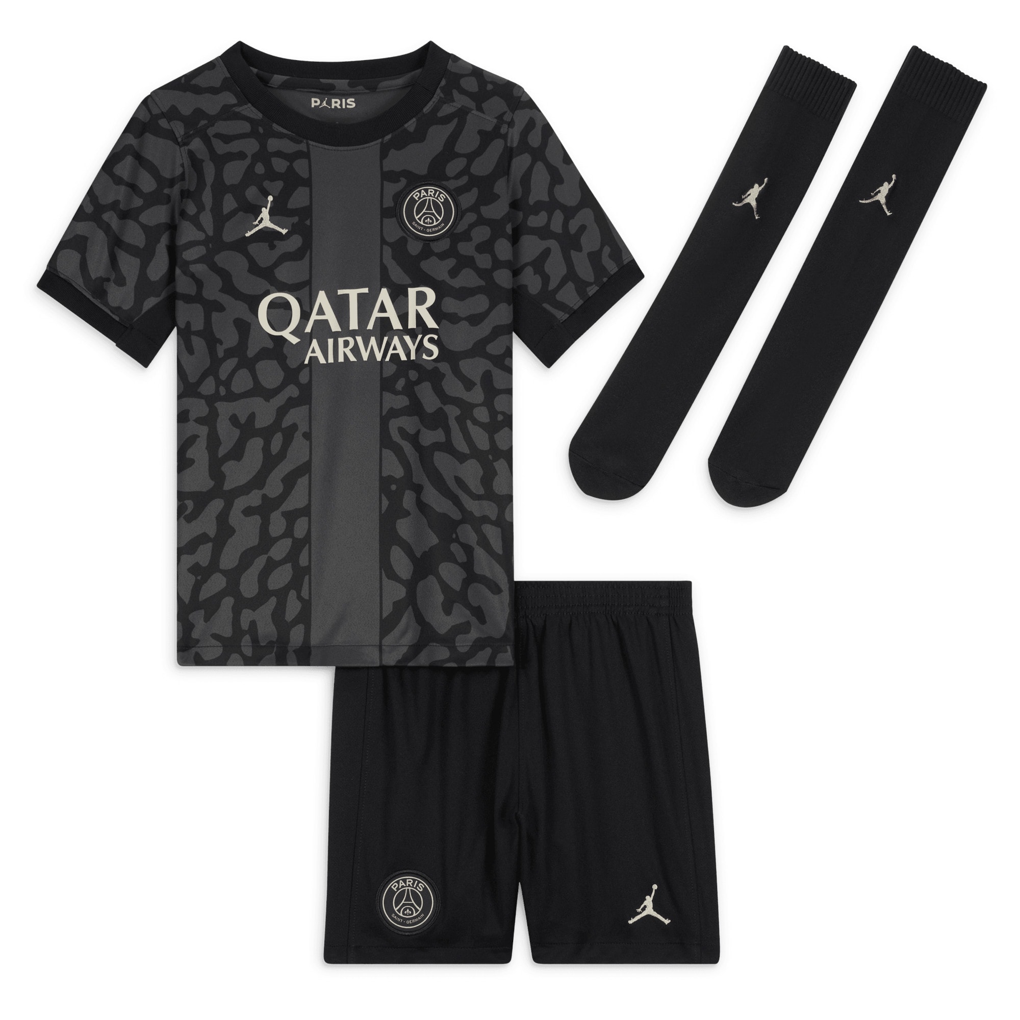 Exklusive psg x jordan drittes stadiontrikot 2023-24 – kleine kinder mit personalisieren druck Kollektion – Premium Paris Saint Germain Trikots