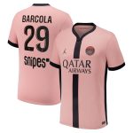 Exklusive psg x jordan drittes stadiontrikot 2024-25 mit barcola 29-aufdruck Kollektion – Premium Paris Saint Germain Trikots