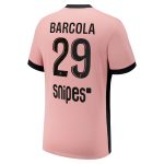 Exklusive psg x jordan drittes stadiontrikot 2024-25 mit barcola 29-aufdruck Kollektion – Premium Paris Saint Germain Trikots