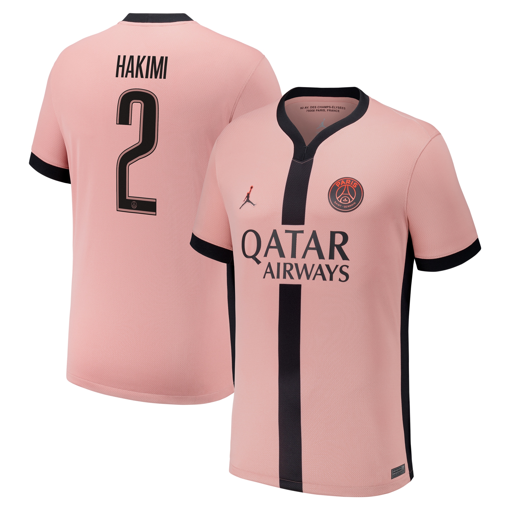 Exklusive psg x jordan drittes stadiontrikot 2024-25 mit cup-aufdruck hakimi 2 Kollektion – Premium Paris Saint Germain Trikots