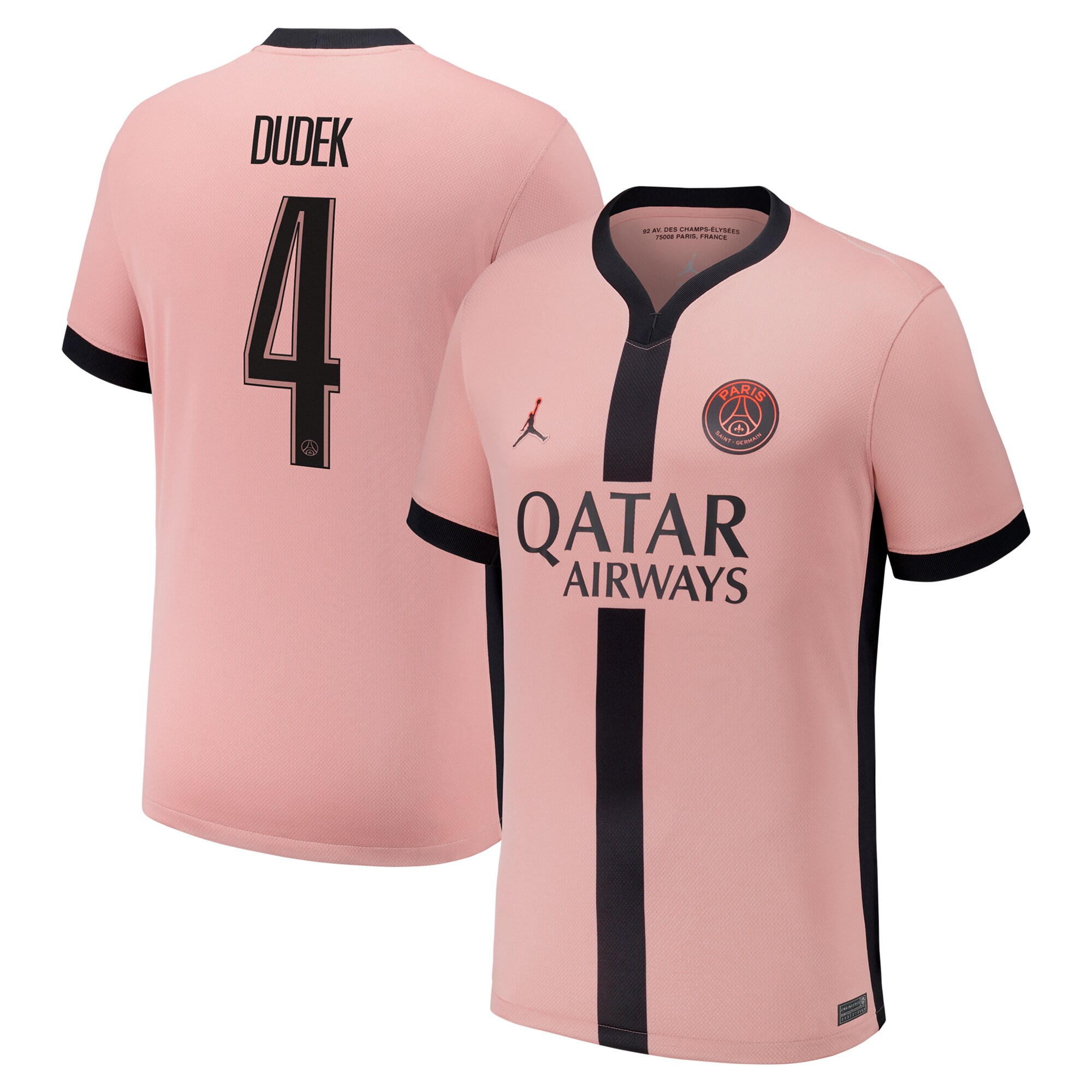 Exklusive psg x jordan drittes stadiontrikot 2024-25 mit dudek 4-aufdruck Kollektion – Premium Paris Saint Germain Trikots