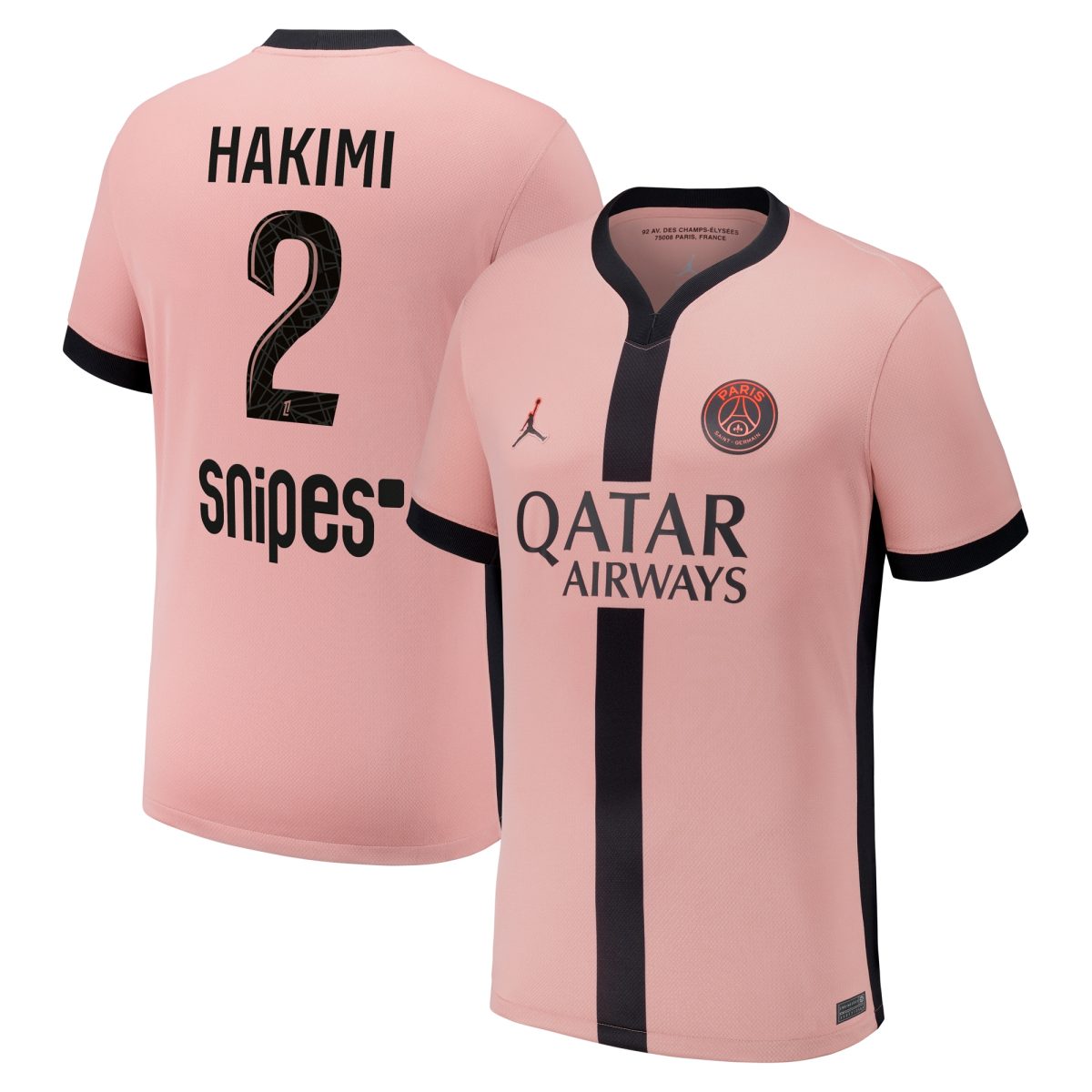 Exklusive psg x jordan drittes stadiontrikot 2024-25 mit hakimi 2-aufdruck Kollektion – Premium Paris Saint Germain Trikots