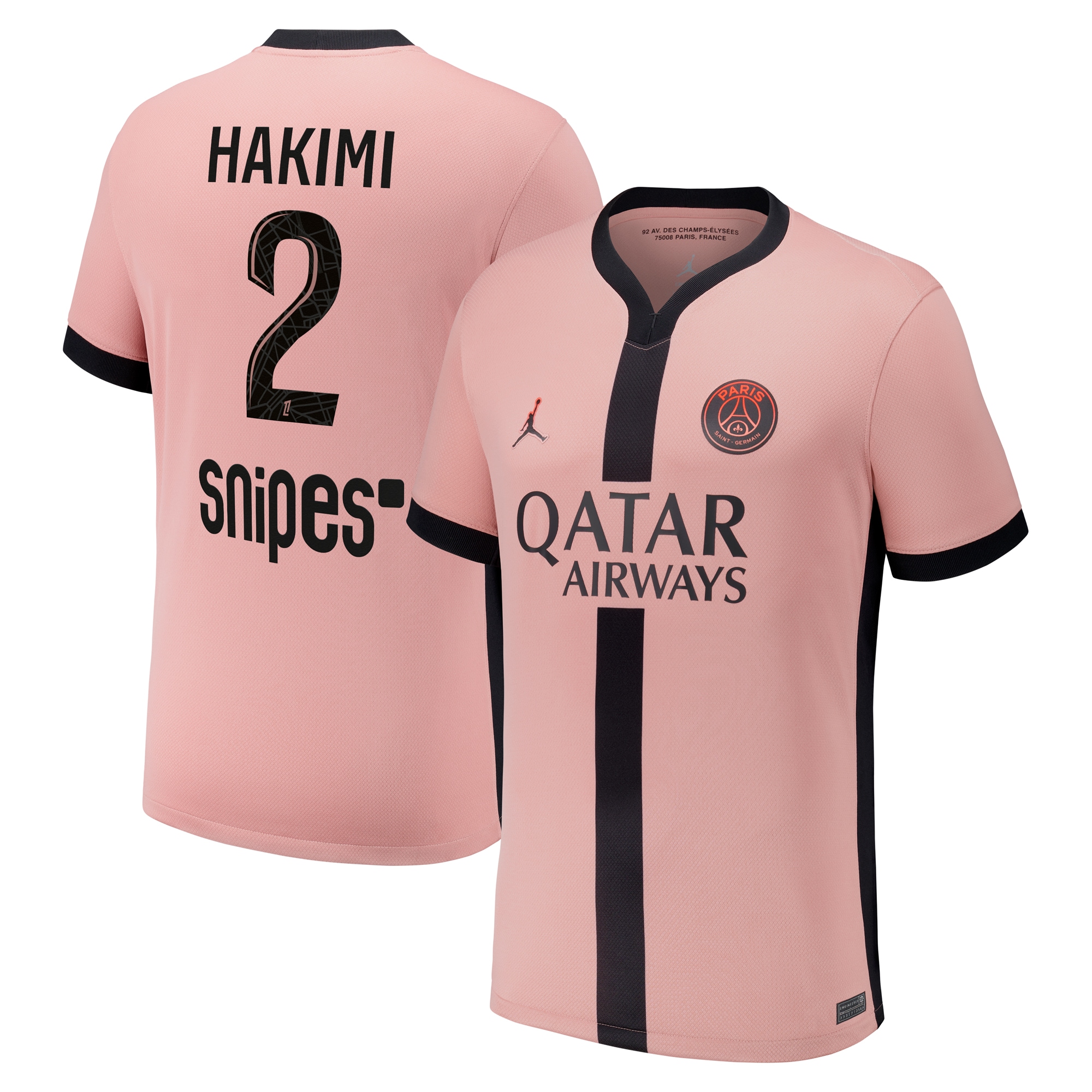Exklusive psg x jordan drittes stadiontrikot 2024-25 mit hakimi 2-aufdruck Kollektion – Premium Paris Saint Germain Trikots
