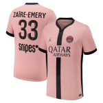 Exklusive psg x jordan drittes stadiontrikot 2024-25 mit zaire-emery 33-aufdruck Kollektion – Premium Paris Saint Germain Trikots