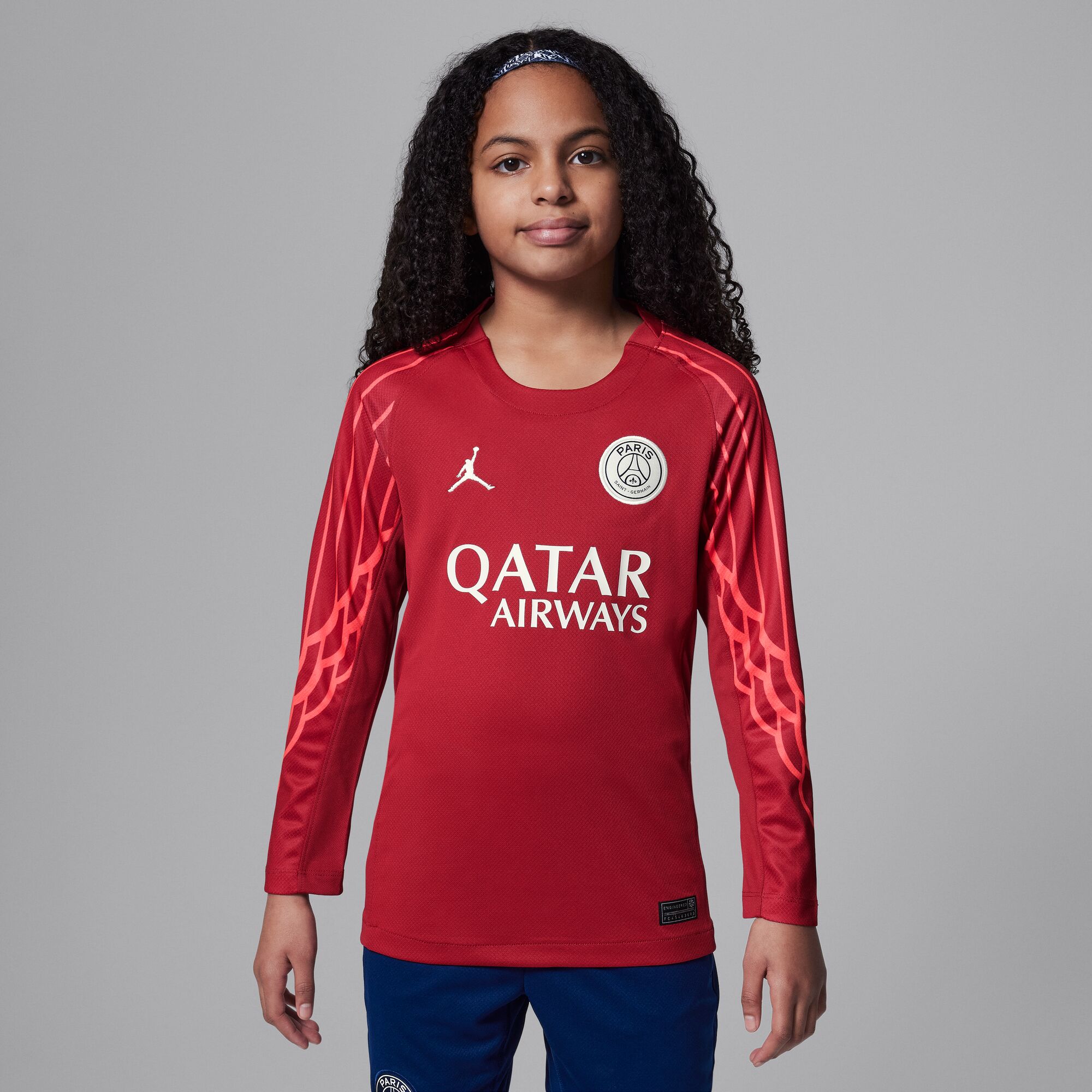 Exklusive psg x jordan fourth stadium langarm-torwarttrikot 2024-25 – kinder Kollektion – Premium Paris Saint Germain Trikots